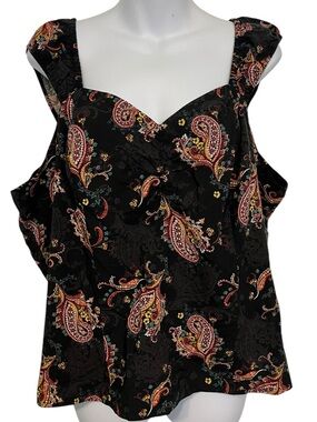Torrid Challis Smocked Paisley Top